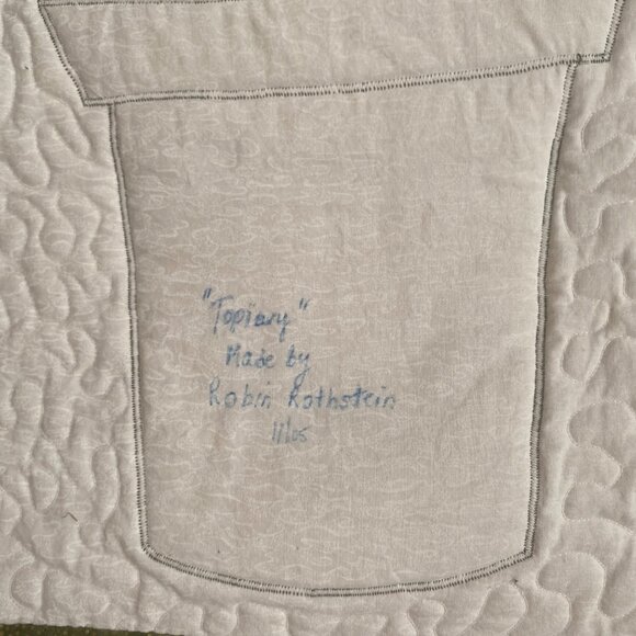 Christmas Quilted Wall Hanging 3D Red Flower Topiary Green Pot Robin Rothstein - Picture 5 of 5